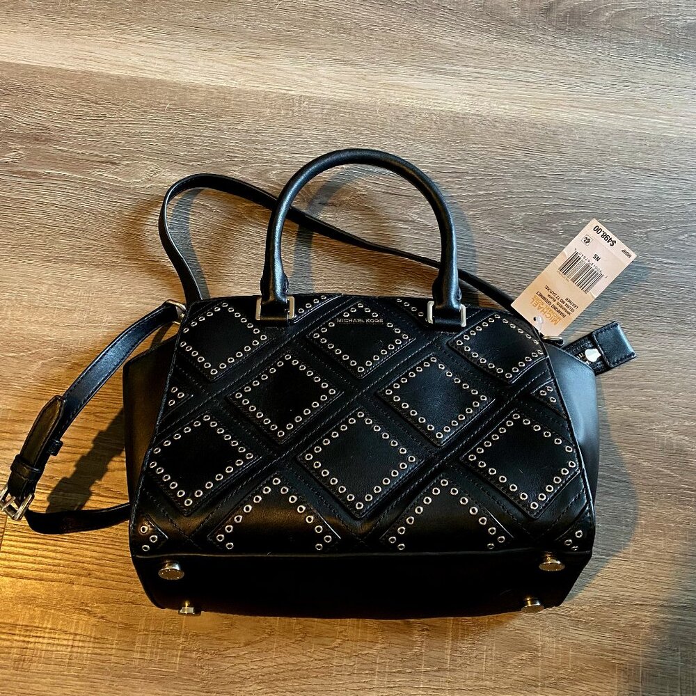 NWT Michael Kors Leather Studded Handbag